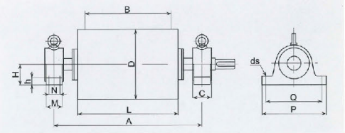 YTH型外装式减速滚筒 湖北电动滚筒厂家